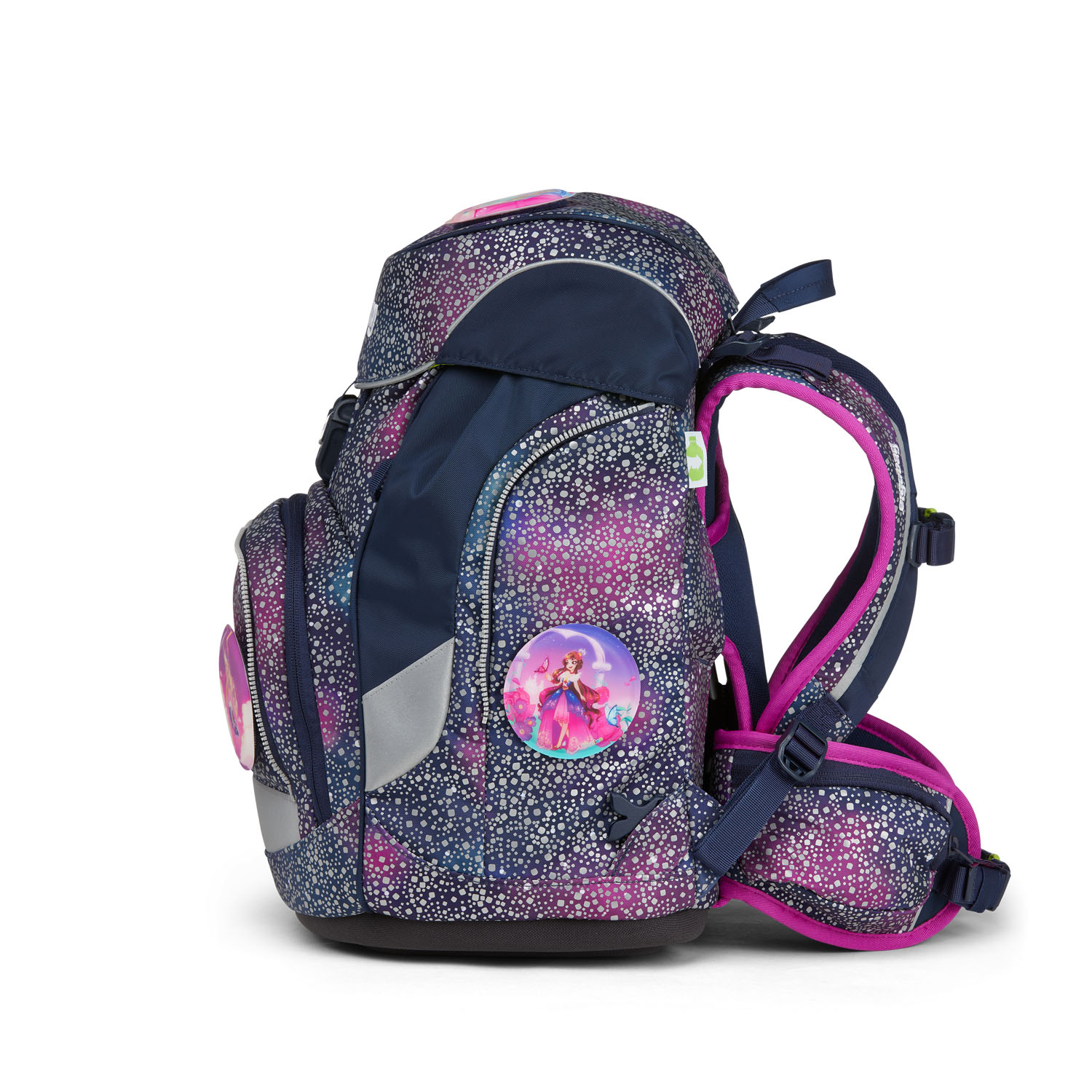 ergobag pack SUPER REFLEX GLOW-Edition, Schulrucksack-Set, 6-tlg
